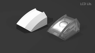 【FHD】Lego 30602 Cuved Slope POV-Ray Solid Model