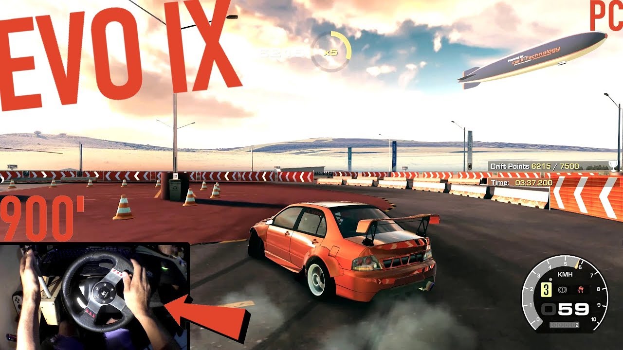 Carx Drift Racing Online Gameplay Pc Steering Wheel Handbrake Evo 9 Youtube