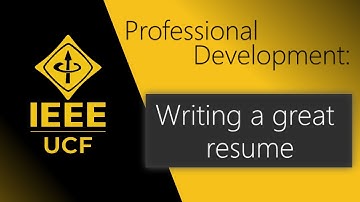 Professional Development: Making a Great Resume