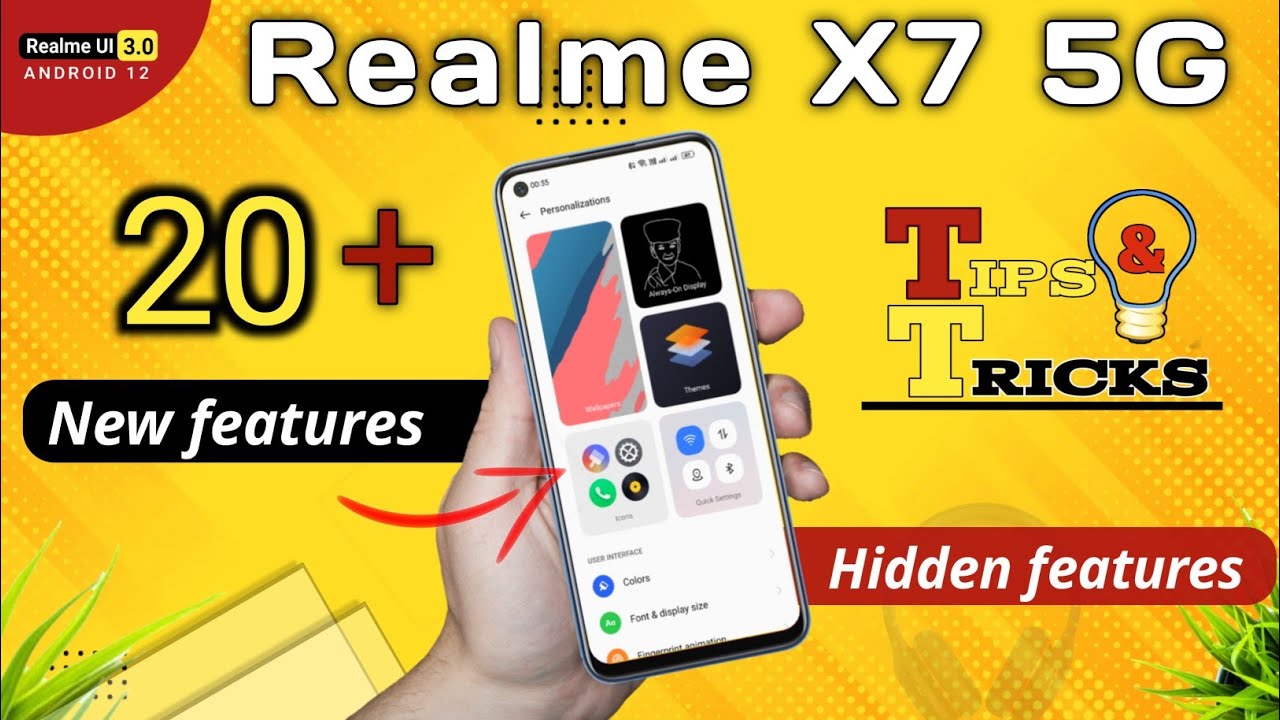 Realme X7 5G UI 3.0 Android 12 Hidden features | Realme X7 5G Amazing New features | Stable Update