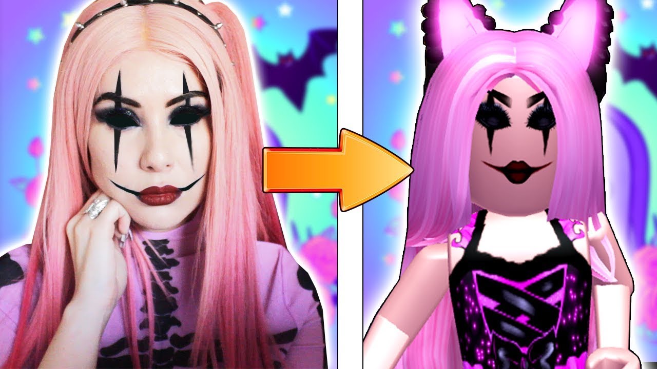 Royale High Halloween Makeup Transformation Irl Youtube