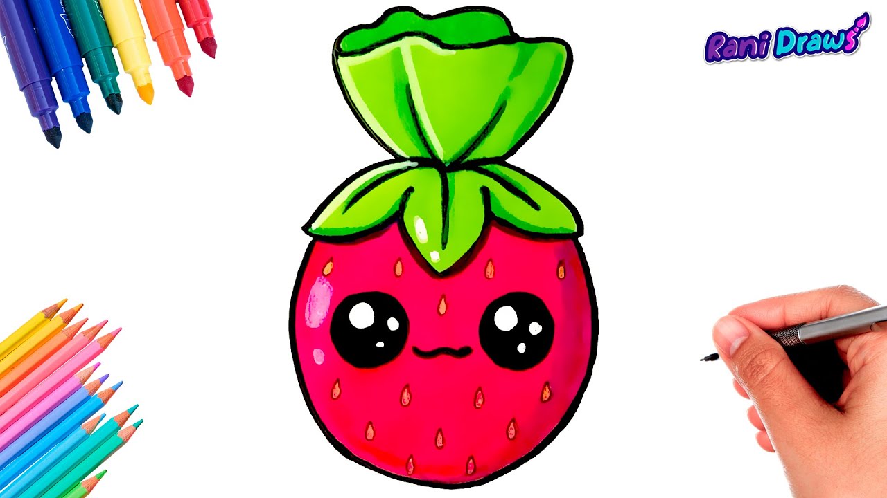 Cómo Dibujar una Fresa Kawaii FÁCIL | Tutorial Paso a Paso para ...