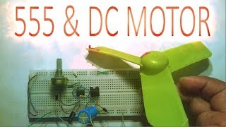 Contro DC Motor using 555 Timer