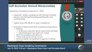 July 2025 Self Exclusion Presentation