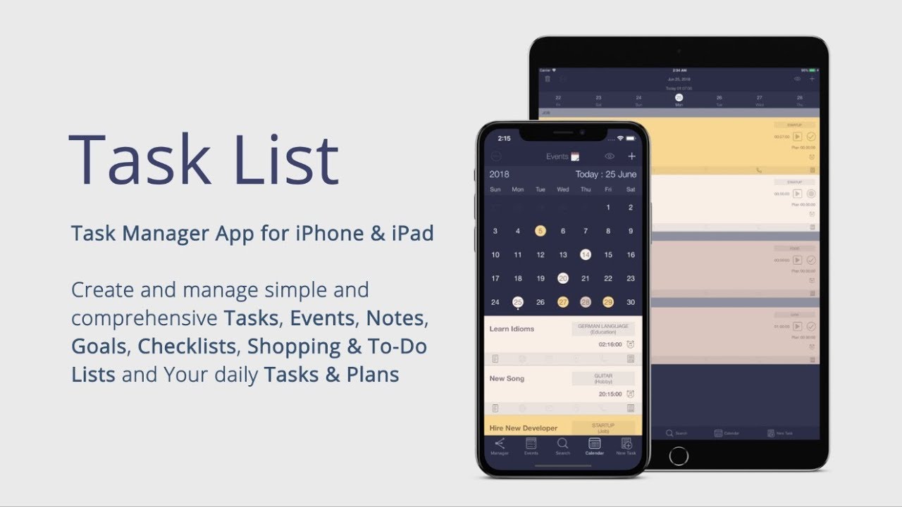 a task list app