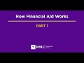 How financial aid works part 1