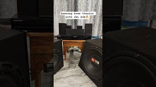 Samsung 5.1 home theatre with JBL 285W RMS subwoofer 🔥 #samsung #speaker #hometheater #shorts