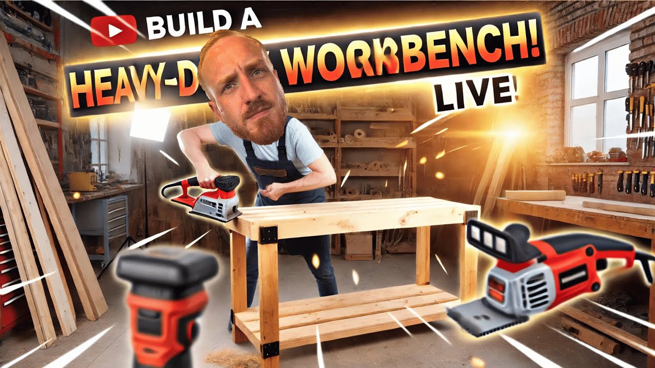 Woodworking: Building Heavy-Duty Workbench | Belt Sanding & Joinery Tips | 2x4 Projects | ASMR Dad