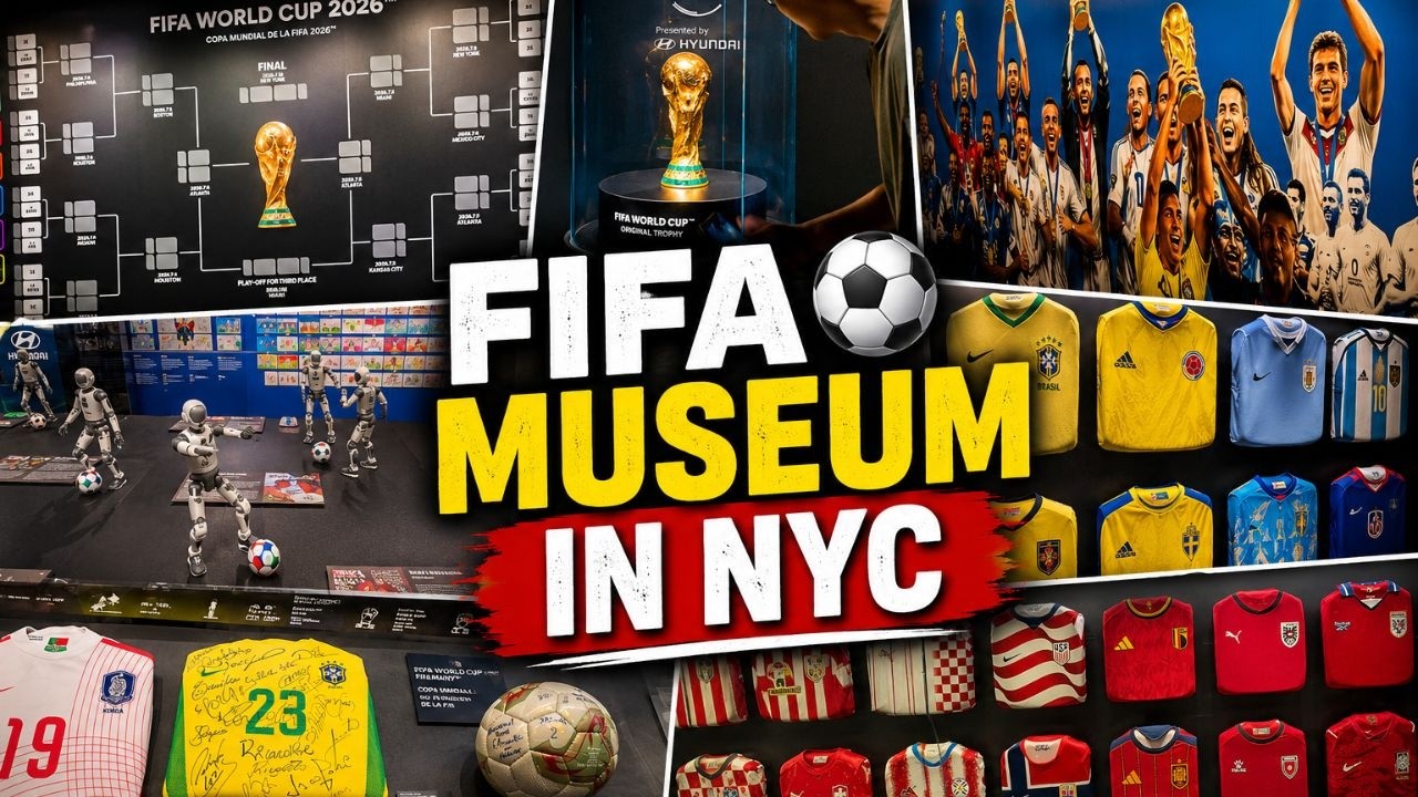 ⚽🏆 NYC FIFA Museum Tour at Rockefeller Center | World Cup Trophy ...