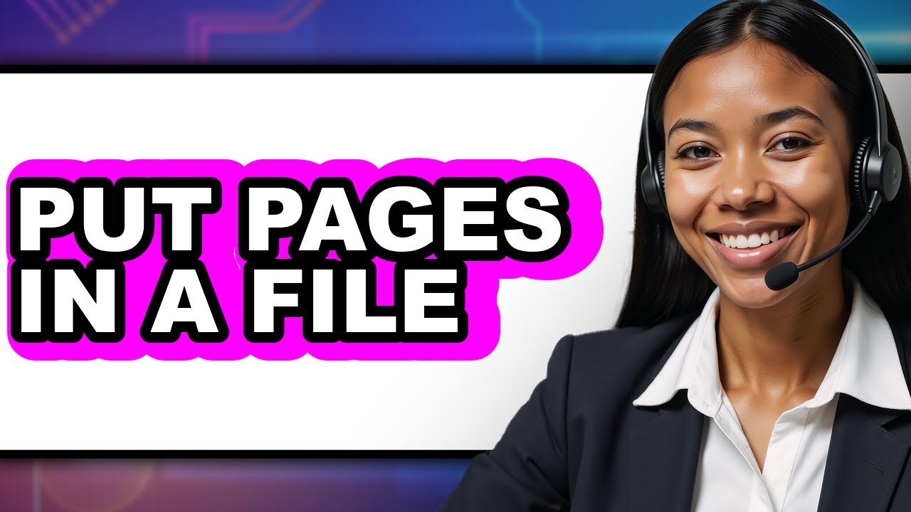 File Pages Packet How to Put Pages in a File - Full Guide - YouTube
