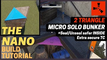 Smallest Livable Rust Bunker | 2 TRIANGLE Standalone Solo Base | Seal/Unseal NO Outside Foundation