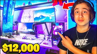 Reacting to Popular Fortnite Youtuber's Gaming Setups... (Insane)