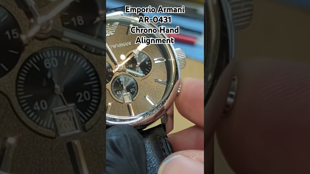 Emporio Armani AR-0431 Chronograph Hand Alignment - YouTube