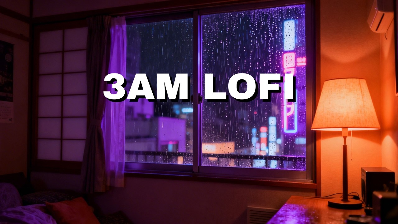 Midnight Rain in Tokyo ☔ Relaxing Lofi for Study | 作業用BGM