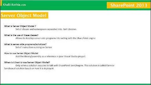 SharePoint 2013 Training on Server Object Model Session 01 by Stay Green Academy