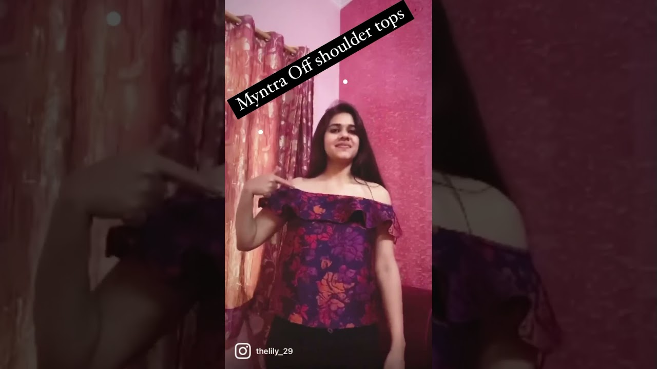 off shoulder top myntra