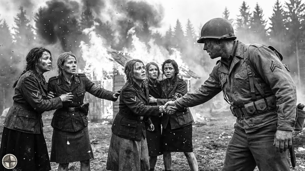 “Don’t Leave Us Here!” – German Women POWs Shocked When U.S Soldiers Pull  Them From the Burning Hurt