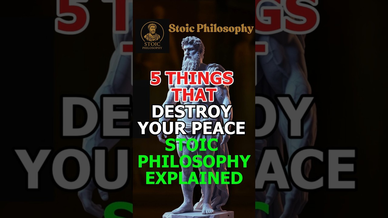 5 Things That Destroy Your Peace | Stoic Philosophy Explained