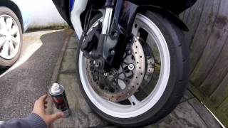 cleaning motorcycle brakes free up your bobbins on a Suzuki GXSR 750 K9
