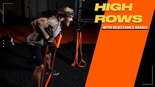 Resistance Bands Back Exercise:  High Row