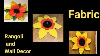 Craft#diy #tutorial How to make Fabric Rangoli screenshot 3