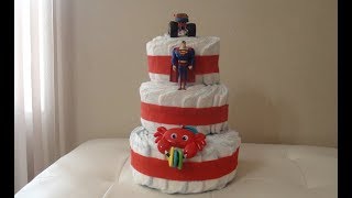 DIY: Diaper Cake - Last Minute Baby Shower Gift Idea {MadeByFate} #197