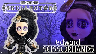LOVE HER HANDS! 🤩 | Monster High Skullector Edward Scissorhands doll unboxing & review! 🖤✂️