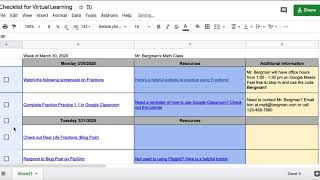 Creating a Checklist in Google Sheets and Forcing a Copy