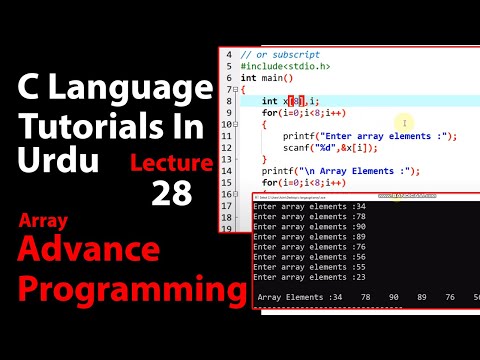 LECTURE  - 28  INTRODUCTION TO ARRAY || ARRAY USE IN C PROGRAMMING LANGUAGE