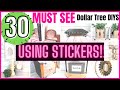 30 MUST SEE DIY Hacks and Ideas to use DOLLAR TREE STICKERS! High-End Dollar Tree 2021 Room Decor