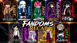 Fandoms reacts to Each Other || 1-1.25 Recap || Dbz, Saiki K, COTE,Death Note, JJK Rezero Undertale 