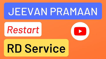How to Restart Biometric Device RD Service for Jeevan Pramaan?