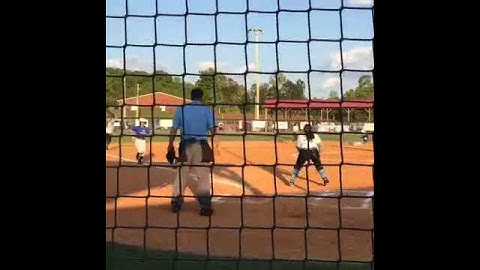 Lindsey catches the ball in left field and throws to 2nd base for the 3rd out.