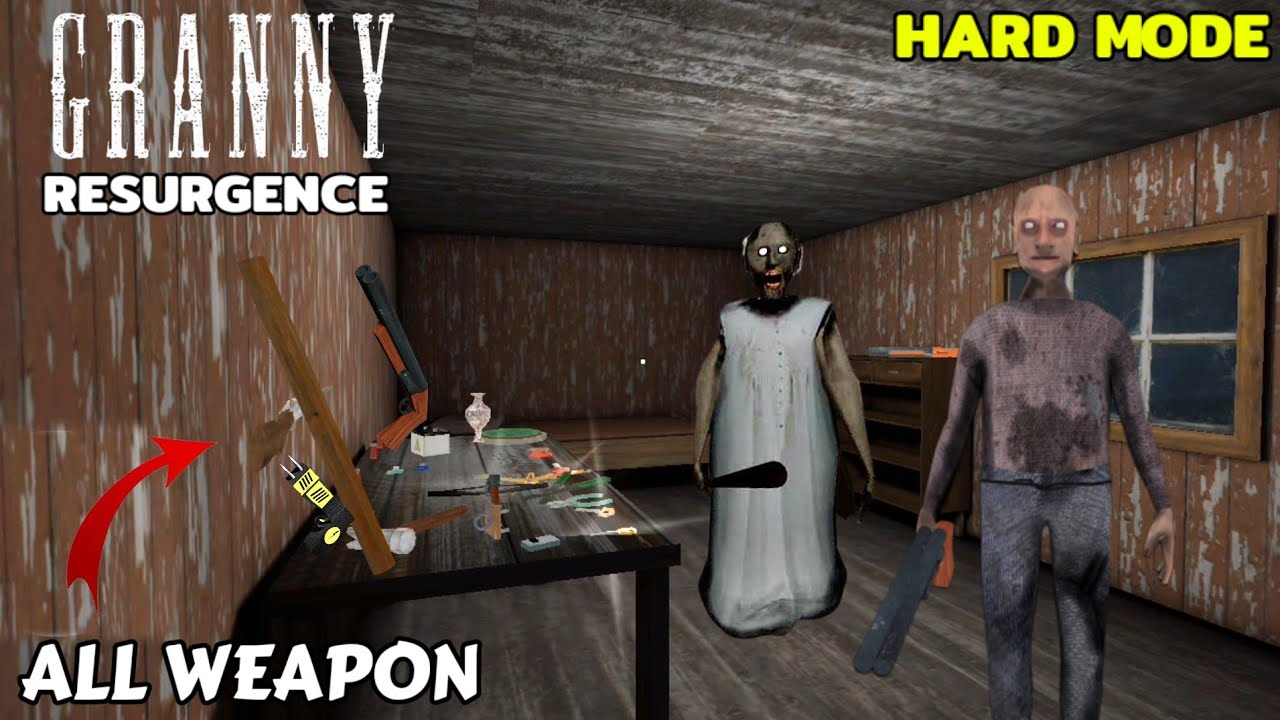 Granny Resurgence With All Weapon And Items On Table Door Escape Full Gameplay