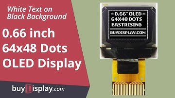 0.66 inch White 64x48 OLED Display Panel SPI ZIF Connector FPC SSD1306