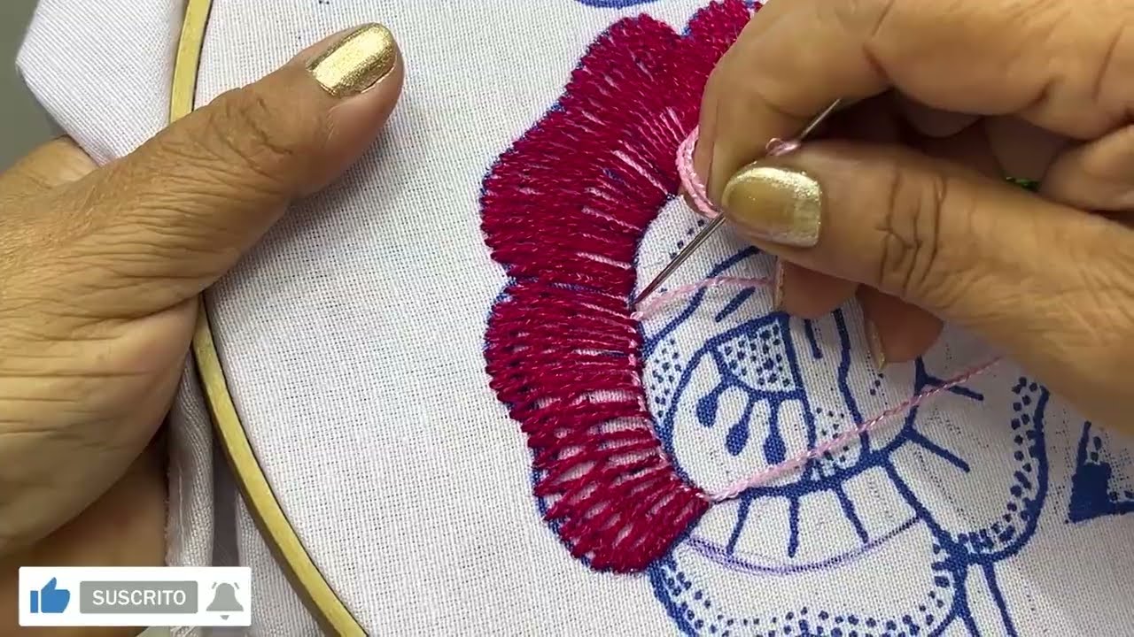 💕FLOR bordada paso a paso | Técnica sencilla🌸 @Bordados Faciles 648