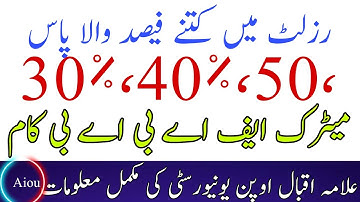 Aiou Results Announced Autumn 2022 matric FA All Students Pass Aiou Studio Zaheer Official