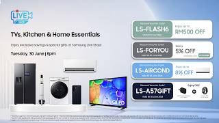 #SamsungLiveShop :  [LIVE] TVs, Kitchen & Home Essentials