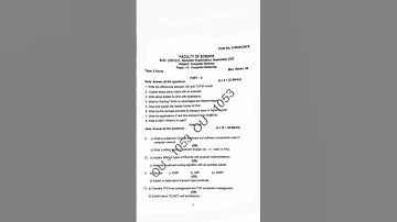 OU M.Sc Computer Science 2nd semester Paper -II Computer Networks Question paper 2022