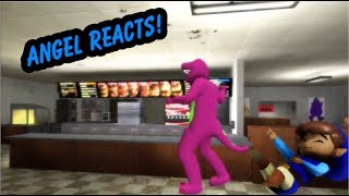 ANGEL REACTS! Barney Tasks - McDonalds