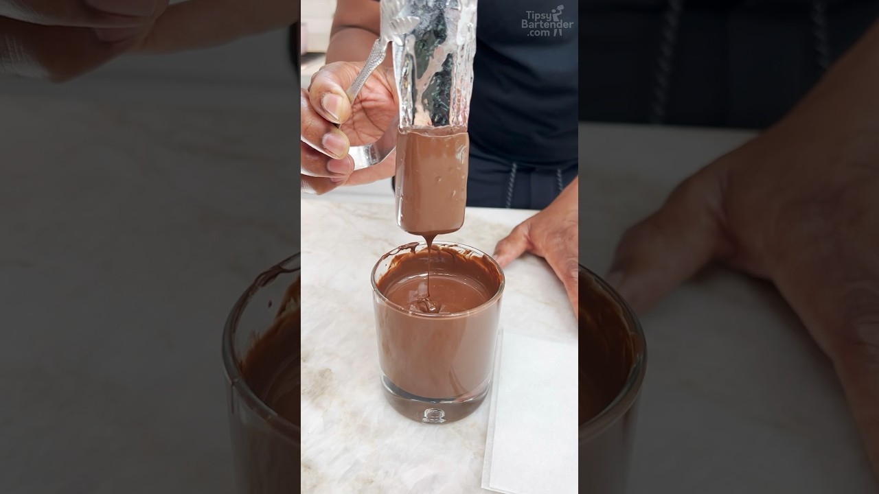 Ice Cube Chocolate Shot Glasses