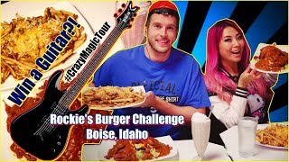 Win A Guitar Food Challenge in Boise, Idaho - Rockies Diner Man vs Food | #CrazyMagicTour