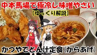 中本馬場,かつや【ゆっくり解説】①蒙古タンメン中本 高田馬場 ～極冷し味噌やさい②とんかつ かつや ～とん汁定食(からあげ)