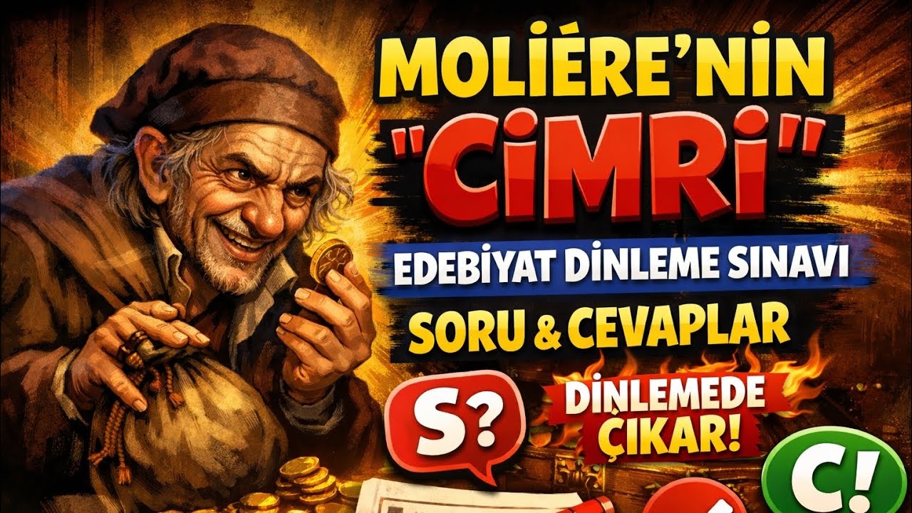 Moliere – Cimri | Edebiyat Dinleme Sınavı Soru & Cevaplar (Dinlemede Çıkar!)