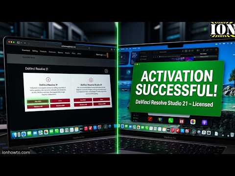 How to Install and Activate DaVinci Resolve Studio 21 License on MacBook Air M5 - Speed Editor Key