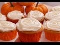 Pumpkin Cupcakes w/ Cream Cheese Frosting-How to Recipe-Dishin' With Di Recipe Video #8-Diane Kometa