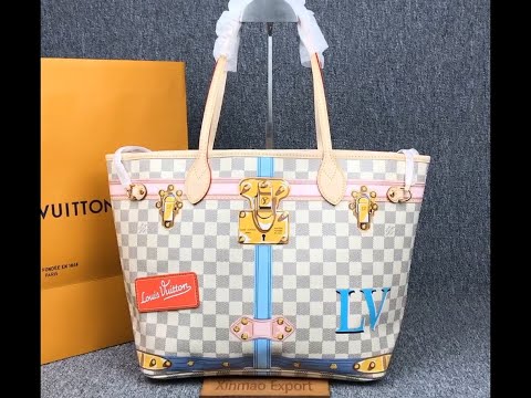 Louis Vuitton Lockme Day handbag Calfskin Deep sea blue Red M53645  size31x24x16cm unboxing 