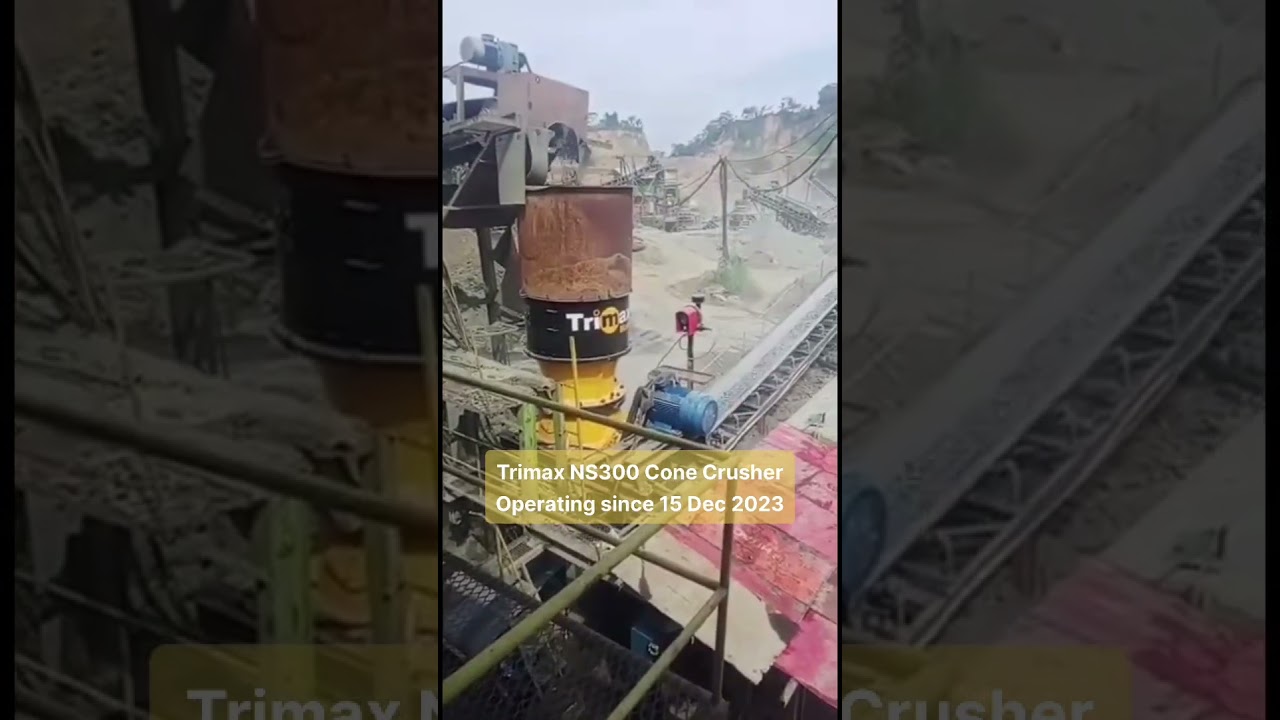 Trimax NS300 Cone Crusher started operating in Indonesia today 15 December 2023!