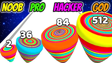 Rolling Stack 3D - NOOB vs PRO vs HACKER vs GOD