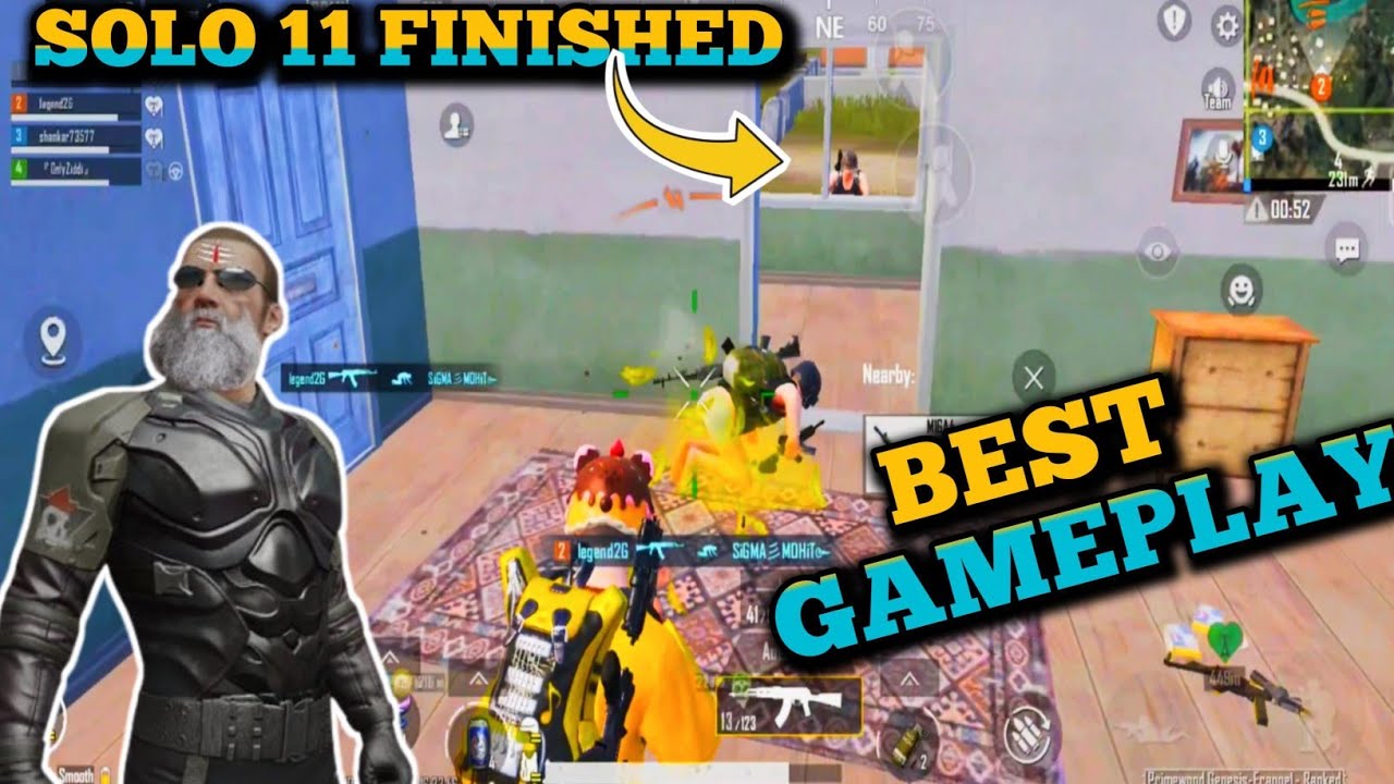 MY BEST GAMEPLAY VIDEO 😂 // SOLO 11 FINISHED 💀 // BGMi @THE RAD 